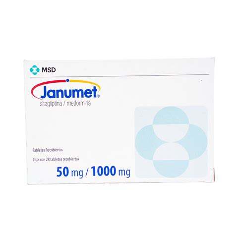 Janumet Sitagliptina 50 Mg Metformina 1000 Mg Caja X 28 Tabletas Frosst ...