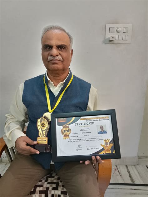 Dr. Vimal Sharma Secures Third Position in Online Karaoke Singing ...