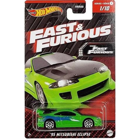 Hot Wheels '95 Mitsubishi Eclipse – the Fast and the Furious Series 1 1/10 1/64 Die-cast Model ...