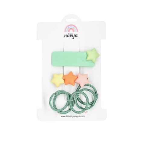 Star-Gazing Adventure - Hair Clip & Rubber band Set - (2-7 years) for ...
