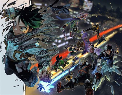 Pin oleh Marco Canale di my hero academia | Ilustrasi, Cara menggambar, Sketsa