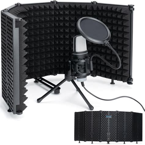 Amazon.com: TRUE NORTH Microphone Isolation Shield w/Desk Feet and ...