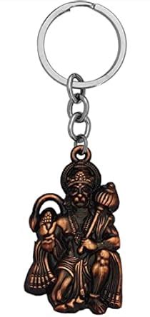 RA Fashion Gadhadhari Hanuman Gold Double Sided Religious Gifting Key ...