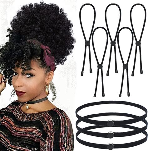 Amazon.com : 6 Pcs Adjustable Hair Ties for Thick Hair&Natural Hair ...