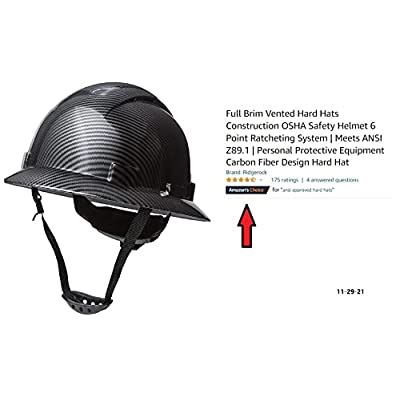 Buy Hard Hat Construction OSHA Approved Vented Full Brim Safety Helmet ...