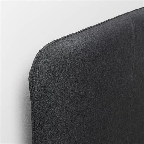 SLATTUM upholstered bed frame, Vissle dark grey, 90x200 cm (353/8x783/4 ...