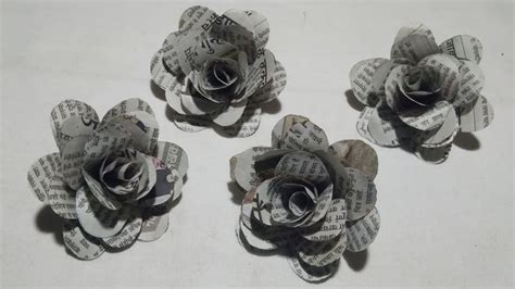 Image result for Newspaper Flower Tutorial