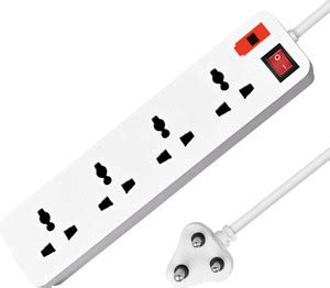 Fedus 4 Meter 13 Feet Long switch board extension |extension board with ...