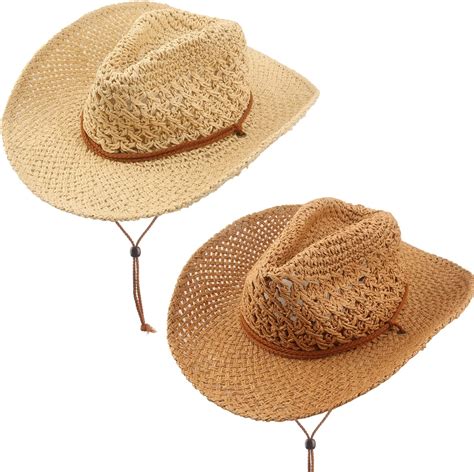 Cagemoga 2 Pack Summer Straw Cowboy Hat Womens Straw India | Ubuy