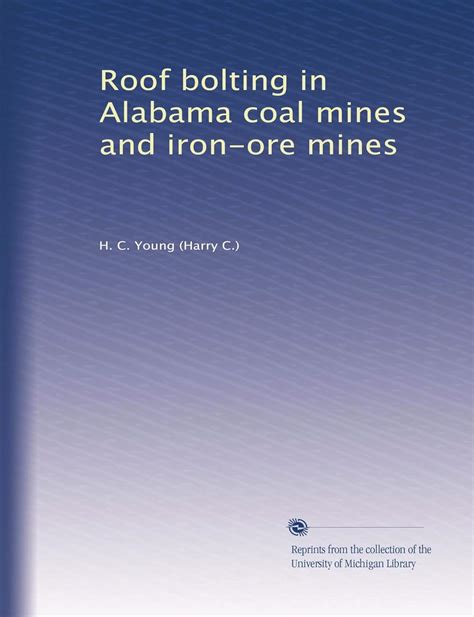 Roof bolting in Alabama coal mines and iron-ore mines : Amazon.in: Books