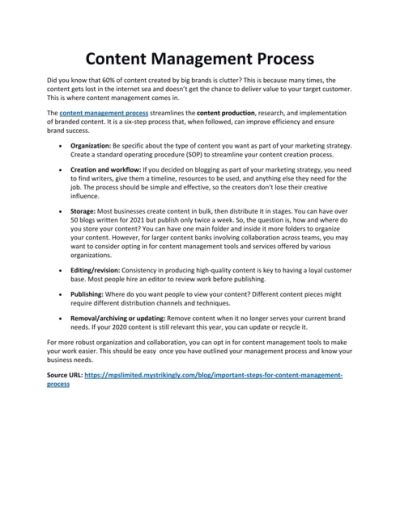 Image result for Content Management Process Flow