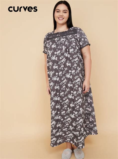 Buy Women Floral Print Nightgown Online at just Rs. 999.0 ...