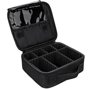 SIRIDHI Makeup Box with Adjustable Dividers Portable Cosmetic Organizer ...