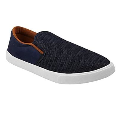 Buy POSTERVILLA Blue Canvas Casual Loafers for Men (9 UK) at Amazon.in