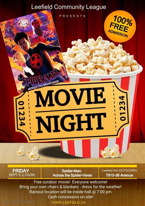 Free Outdoor Movie - Spider-Man: Across the Spider-Verse, Leefield ...