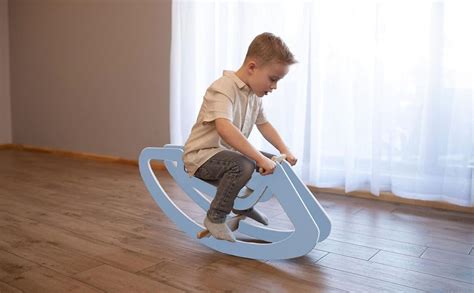 XSOURCE Wooden Rocking Horse for Kids 1-5 Years Old, Wooden Rocking ...