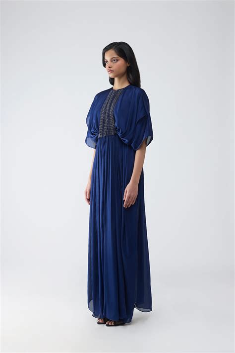Layered Banarsi Pleated Dress – Amit Aggarwal