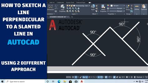 AutoCAD Perpendicular Line 的图像结果