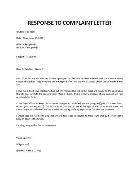 7 Response Letter Samples | Format, Examples and How To Write Response ...
