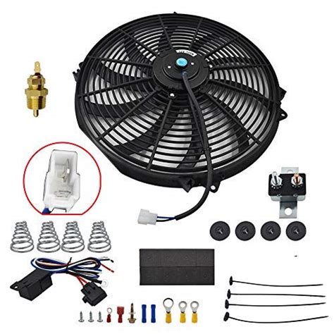 labwork 16" Electric Radiator Fan HIGH 3000+CFM Thermostat Wiring ...