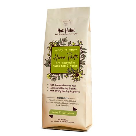 Buy Nat Habit - Henna Powder Paste for Hair, Pre-Soaked in Black Tea ...
