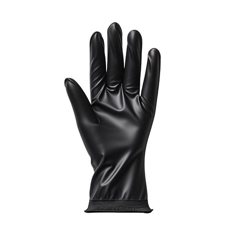 Black nitrile glove isolated on transparent background 44813032 PNG