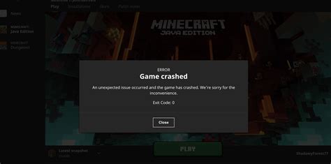 Minecraft Java Runtime Crash 的图像结果