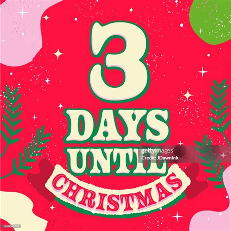 3 Days Until Christmas Countdown Cute Background Design Template High ...