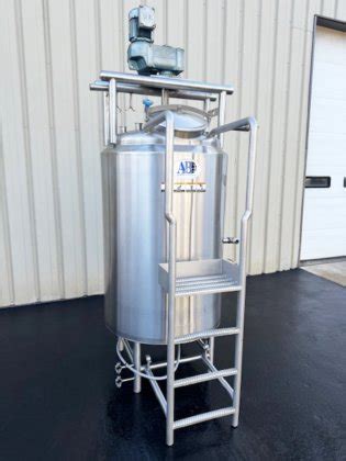 A&B 250 Gallon Sanitary Jacketed Tank with Scrape Surface Agitation in ...
