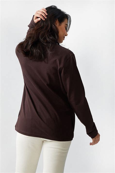 The Pima French Terry Sweatshirt for Women Walnut Brown