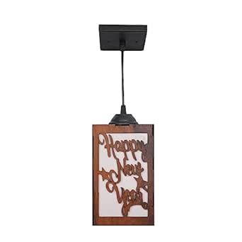 Buy Alina Home and Decor Happy New Year Wooden 10 Watts Ceiling Carved ...