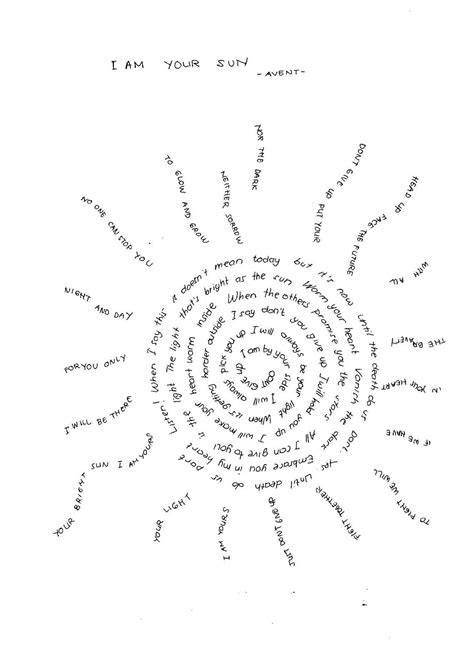 Concrete Poem Worksheet