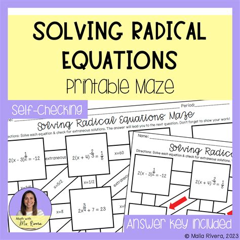 Image result for Solving Radical Equations Worksheet