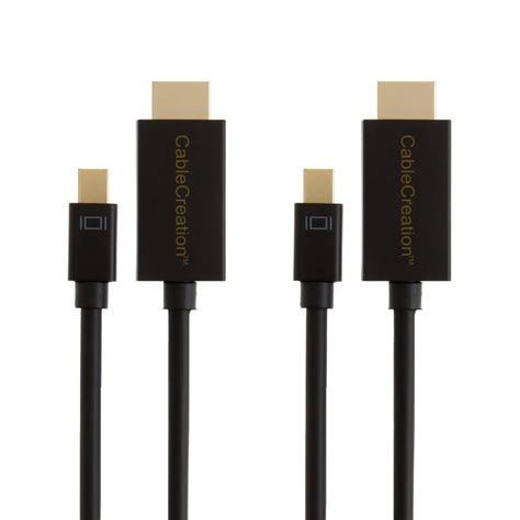 CableCreation Active Mini DP to HDMI Cable (2-Pack), 6 Feet Mini ...