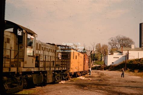 Original Slide- Long Island Railroad #462 w/Freight Glen Cove NY 1955 | #4248750578