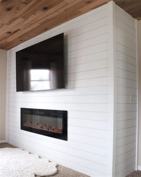 15 Ways to Add Rustic Chic with a Shiplap Electric Fireplace