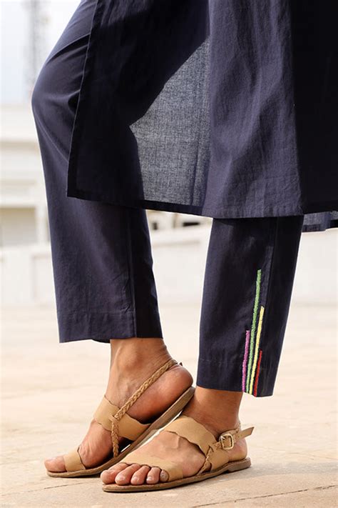 Okhai Rangrez Embroidered Cotton Kurta Pant Set For Women Online ...