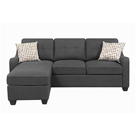 Catalina 4 Seater L Shape Fabric Sofa - Grey – Torque India