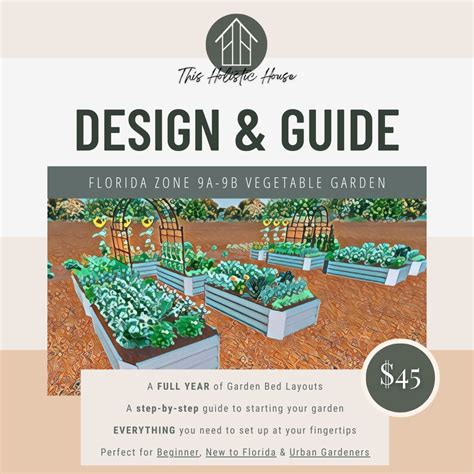 Vegetable Garden Plan and Guide for FLORIDA Zones 9a-10b - Etsy