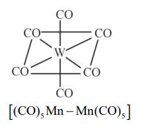 The sum of bridging carbonyls in W ( CO )6 and Mn 2( CO )10 is