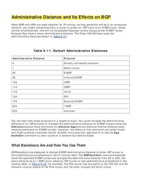 Chapter 9 Advanced BGP Configuration 7 - Table of Content s I ndex Exam ...