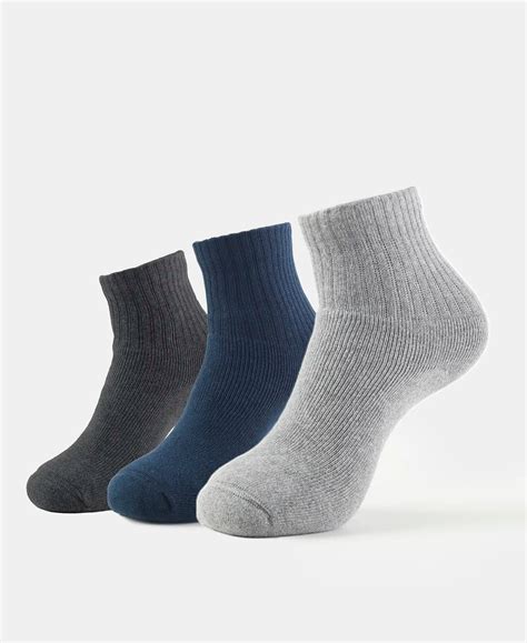 Buy Compact Cotton Terry Ankle Length Socks With StayFresh Treatment ...