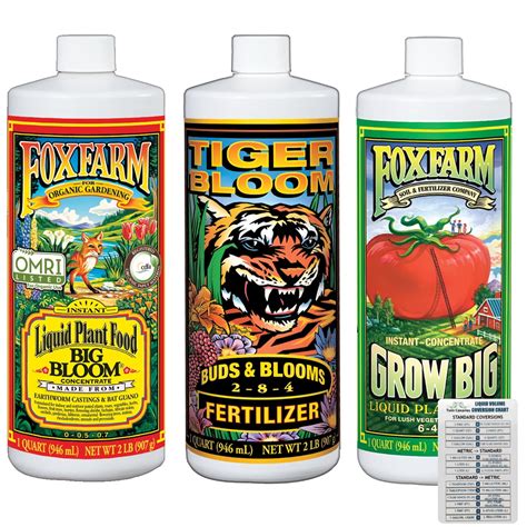 Fox Farm Nutrients Soil Trio Liquid Plant Fertilizer: Big Bloom, Grow ...