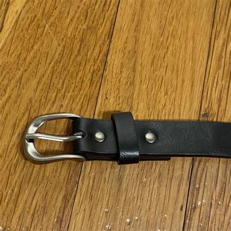 Faux leather skinny black belt - Depop