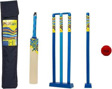 FLX by Decathlon CRICKET SET, YOUTH/ADULT, SIZE 5, INK BLUE Cricket Kit ...