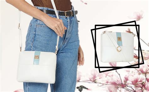 ESBEDA Women's Two Contrasting Colors Sling Bag (White) : Amazon.in ...