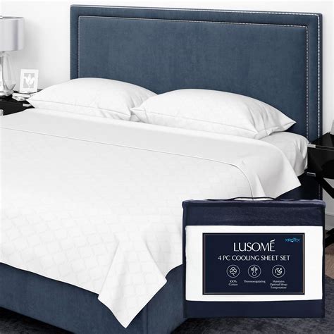 Amazon.com: Lusomé Cooling Sheets for Ultimate Temperature Control ...