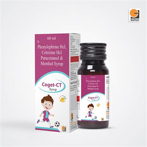 Coget CT Syrup - Phenylephrine Hcl, Cetrizine Hcl Paracetamol & Menthol ...