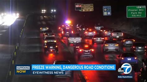 Grapevine snow: Freeze warning in effect, dangerous road conditions ...