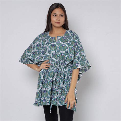 Sanganeri Block Print Cotton Kaftan (Short) – iTokri आई.टोकरी